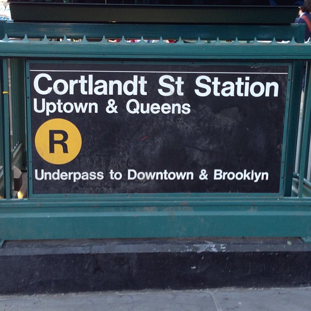Classic New York typography. Very nearly, but not exactly, Helvetica.